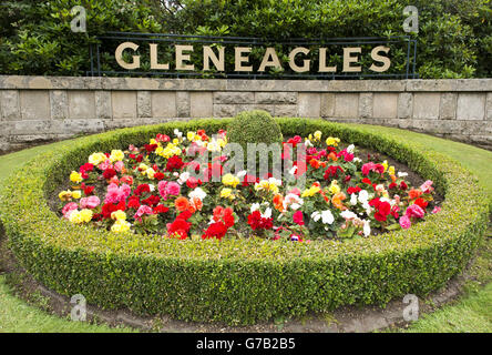 Golf - Golfplatz Gleneagles Stockfoto