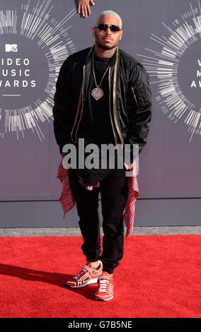 Chris Brown bei den MTV Video Music Awards 2014 beim Forum in Inglewood, Los Angeles. Stockfoto