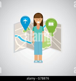 GPS-Service-design Stock Vektor