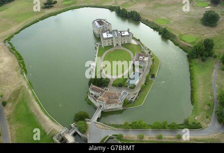 Ein allgemeiner Blick auf Leeds Castle in Kent, das Gastgeber eines irischen politischen Gipfels ist. Stockfoto