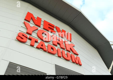 Fußball - Sky Bet Championship - Rotherham United / Watford - New York Stadium. Ein allgemeiner Blick von außen auf das New York Stadium, Heimstadion von Rotherham United Stockfoto