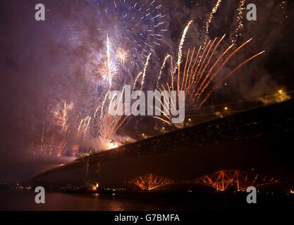 Forth Road Bridge-Jubiläum Stockfoto