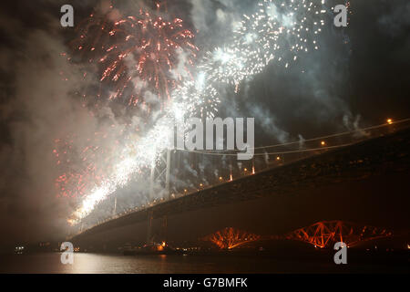 Forth Road Bridge-Jubiläum Stockfoto