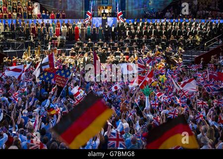 Die letzte Nacht der BBC Proms in der Royal Albert Hall, London. Stockfoto