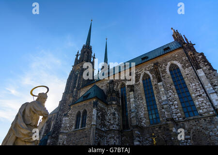 Kathedrale von St. Peter und Paul, Brno (Brünn), Tschechische Republik, Südmähren, Südmähren, Jihomoravsky, Stockfoto