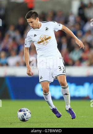 Fußball - Capital One Cup - zweite Runde - Swansea City / Rotherham United - Liberty Stadium. Federico Fernandez von Swansea City beim Spiel Capital One Cup Second Round im Liberty Stadium, Swansea. Stockfoto