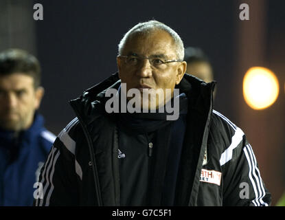 Fulham-Manager Felix Magath beim Sky Bet Championship-Spiel auf dem City Ground, Nottingham. DRÜCKEN SIE VERBANDSFOTO. Bilddatum: Mittwoch, 17. September 2014. Siehe PA Story SOCCER Forest. Bildnachweis sollte lauten: Simon Cooper/PA Wire. Stockfoto