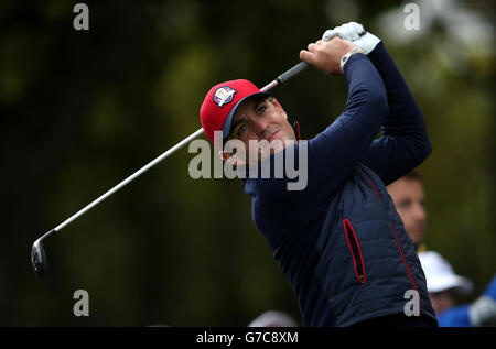 Golf - 40. Ryder Cup - Praxis Tag drei - Gleneagles. Keegan Bradley vom Team USA während einer Trainingseinheit Stockfoto