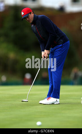 Golf - 40. Ryder Cup - Praxis Tag drei - Gleneagles. Keegan Bradley vom Team USA während einer Trainingseinheit Stockfoto