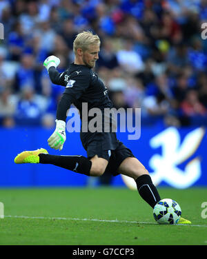 Fußball - Barclays Premier League - Leicester City / Arsenal - King Power Stadium. Kasper Schmeichel von Leicester City Stockfoto