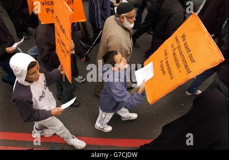 Protest gegen Präsident Musharraf Stockfoto