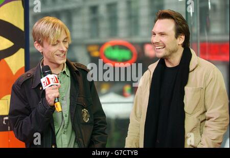 Gauner und Slater auf MTV TRL Stockfoto