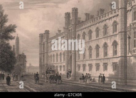 CORPUS CHRISTI COLLEGE in Cambridge. LE KEUX, antiken print 1841 Stockfoto