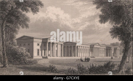 DOWNING COLLEGE, erscheint als es nach Fertigstellung, Cambridge. LE KEUX, 1841 Stockfoto