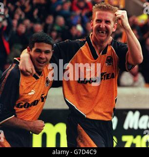 Fußball. Nationwide League. Wolverhampton Wanderers / Manchester City. Iwan Roberts, Wolverhampton Wanderers Stockfoto