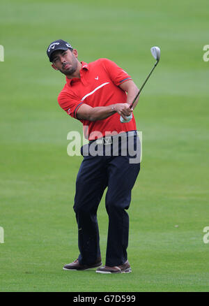 Der Spanier Pablo Larrazabal am ersten Tag der World Match Play Championship im London Golf Club, Kent. Stockfoto