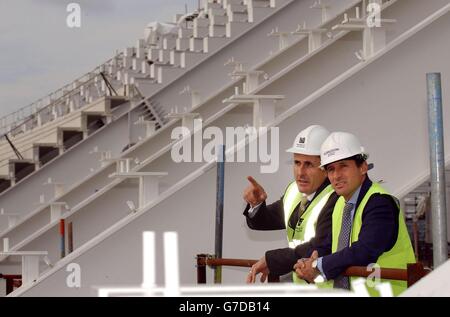 Lord Sebastian Coe Visit das Wembley-Stadion-Projekt Stockfoto