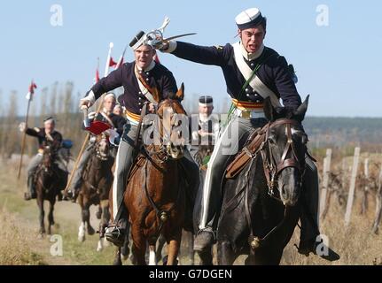 Re-Enactment "Charge of The Light" Stockfoto