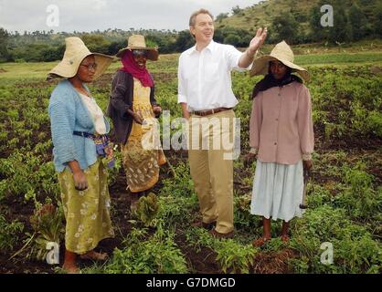 Tony Blair - Afrika-Besuch Stockfoto