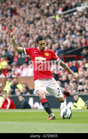 Fußball - Barclays Premier League - Manchester United / Everton - Old Trafford. Angel Di Maria von Manchester United Stockfoto