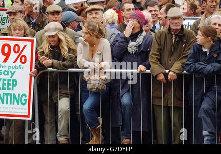 House Of Lords, auf lizenzierten Fox-Jagden zu drängen Stockfoto