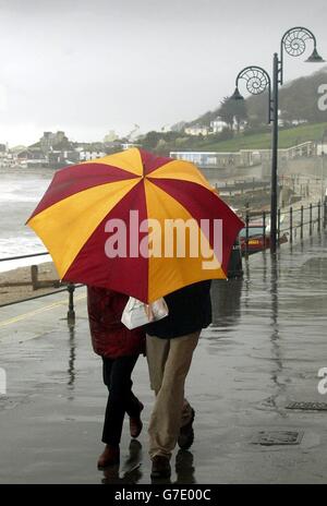 Stürme in Lyme Regis Stockfoto