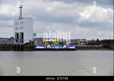 Woolwich Fähre Lager - London Stockfoto