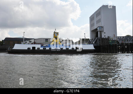 Woolwich Fähre Lager - London Stockfoto