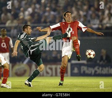 Panathinaikos gegen Arsenal Stockfoto