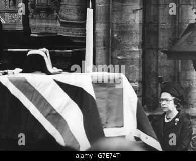 Royalty - Earl Mountbatten Begräbnis - Westminster Abbey in London Stockfoto