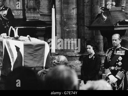 Royalty - Earl Mountbatten Begräbnis - Westminster Abbey in London Stockfoto