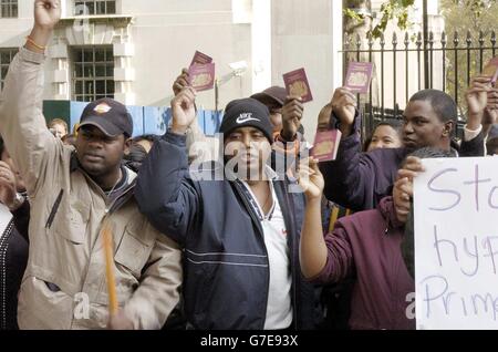 Diego Garcia Proteste Stockfoto