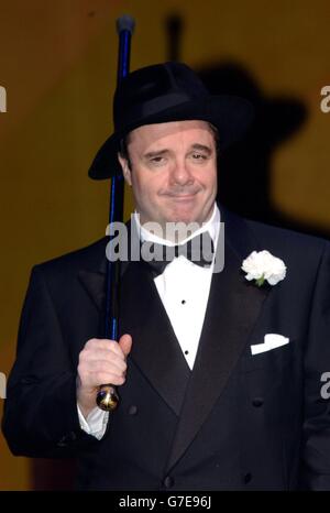 Nathan Lane als Max Bialystock bei den Proben der Bühnenversion von Mel Brooks' Musical 'The Producers' im Theatre Royal im Zentrum von London. Stockfoto