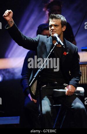 Robbie Williams Musik Hall des Ruhmes Stockfoto