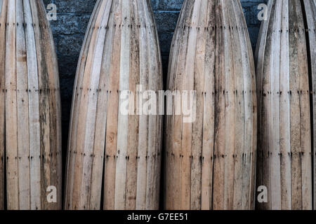 Handgefertigte Holzfässer - Bali-Indonesien Stockfoto