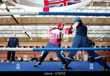 Amir Khan England Nationalmannschaft camp Stockfoto