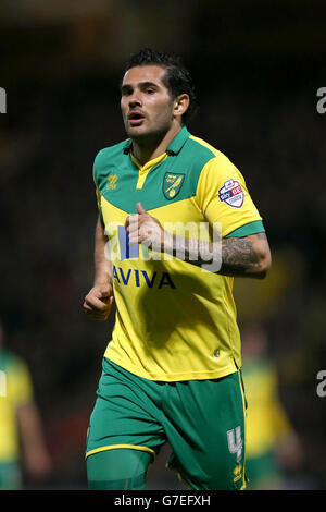 Fußball - Sky Bet Championship - Norwich City / Bolton Wanderers - Carrow Road. Bradley Johnson, Norwich City Stockfoto