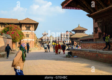 Bhaktapur Durbar Square, im November 2015, Nepal Stockfoto