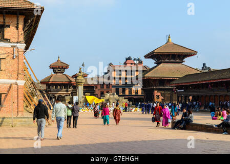 Bhaktapur Durbar Square, im November 2015, Nepal Stockfoto