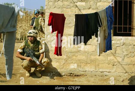 1. Bataillon Black Watch patrouillieren Stockfoto