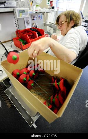 The Poppy Factory - Surrey. Poppy Appeal. Stockfoto