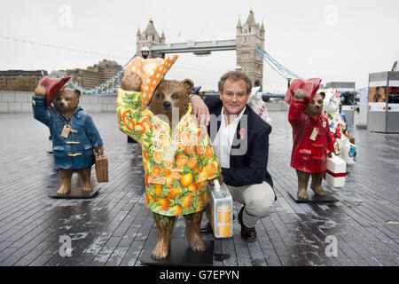 Paddington Trail. REDAKTIONELLE VERWENDUNG NUR Schauspieler Hugh Bonneville nimmt an der Markteinführung des Paddington Trail in London Teil. Stockfoto