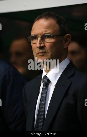 Fußball - UEFA Euro 2016 - Qualifikation - Gruppe D - Schottland / Irland - Celtic Park. Martin O'Neill, der Manager der Republik Irland, während der Qualifikation zur UEFA Euro 2016 im Celtic Park in Glasgow. Stockfoto