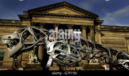 Liverpool-Jaguar-Skulptur Stockfoto