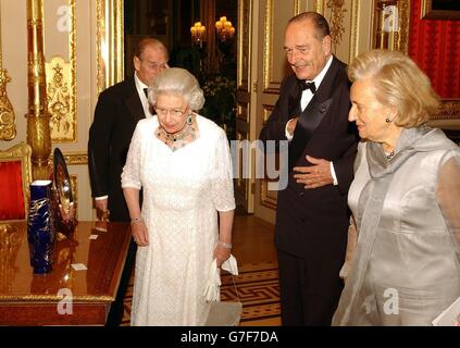 Jacques Chirac Staatsbankett Stockfoto