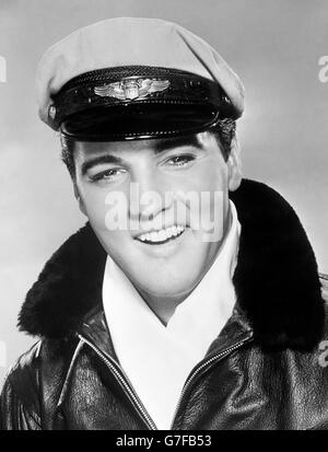 Film - Es geschah auf der Weltausstellung - Elvis Presley. Elvis Presley in der Rolle als Flieger für seine Rolle in MGM's IT Happened at the World's Fair. Stockfoto