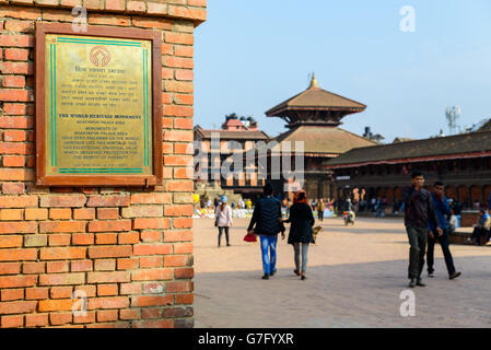 Bhaktapur Durbar Square, im November 2015, Nepal Stockfoto