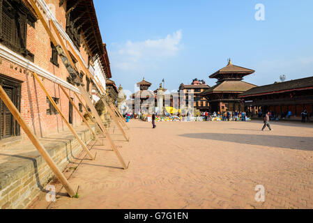 Bhaktapur Durbar Square, im November 2015, Nepal Stockfoto