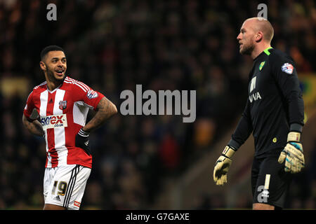 Fußball - Himmel Bet Meisterschaft - Norwich City V Brentford - Carrow Road Stockfoto