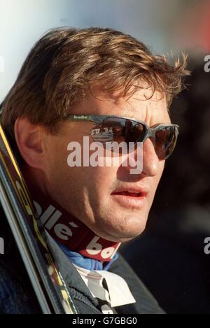 Skifahren... Alpine Ski-WM... Mens-Legenden-Rennen Stockfoto